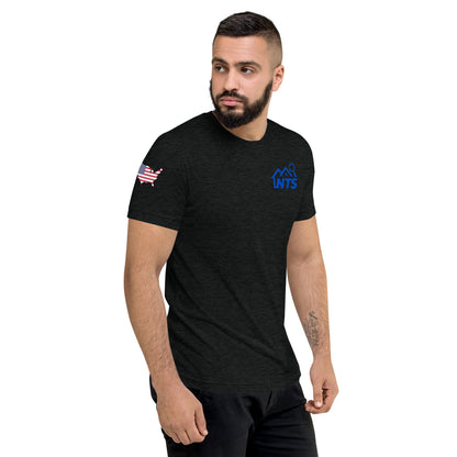 NTS tri-blend fabric Front and Back with American Flag